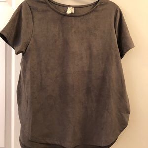 boutique top from Wishlist.Gray suede short sleeve